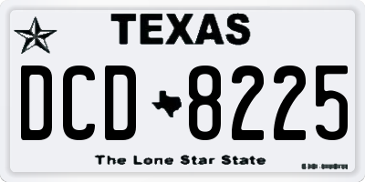 TX license plate DCD8225