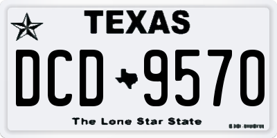 TX license plate DCD9570