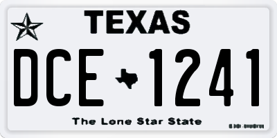 TX license plate DCE1241