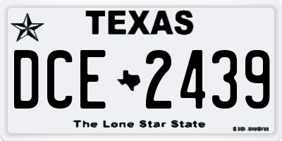 TX license plate DCE2439