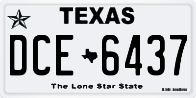TX license plate DCE6437