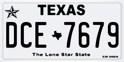 TX license plate DCE7679