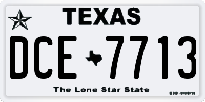 TX license plate DCE7713