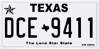 TX license plate DCE9411