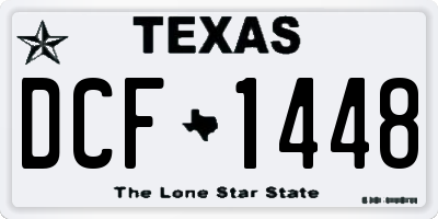 TX license plate DCF1448