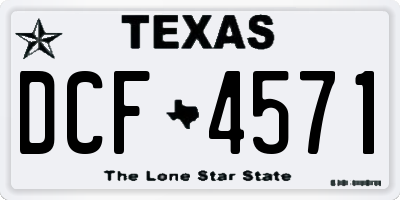 TX license plate DCF4571