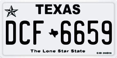 TX license plate DCF6659