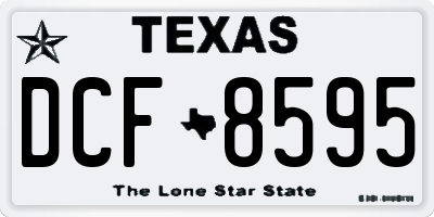 TX license plate DCF8595