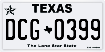 TX license plate DCG0399