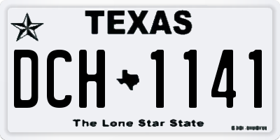TX license plate DCH1141