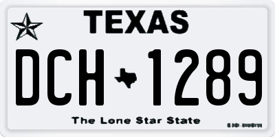 TX license plate DCH1289