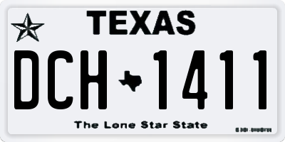 TX license plate DCH1411
