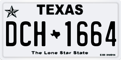 TX license plate DCH1664