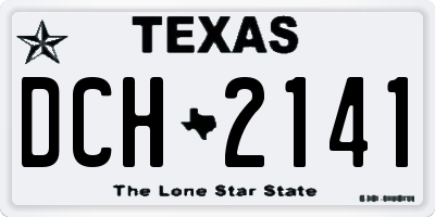 TX license plate DCH2141