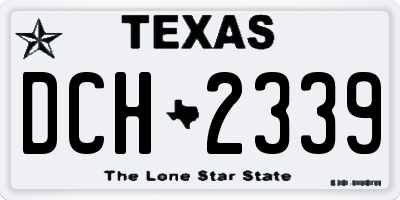 TX license plate DCH2339