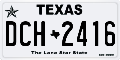 TX license plate DCH2416
