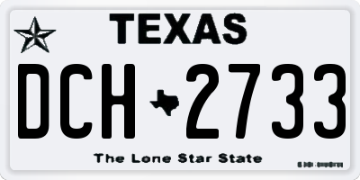 TX license plate DCH2733