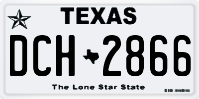 TX license plate DCH2866
