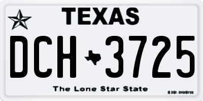 TX license plate DCH3725