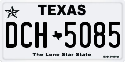 TX license plate DCH5085