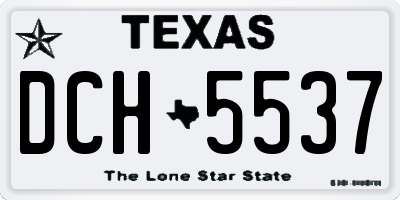 TX license plate DCH5537
