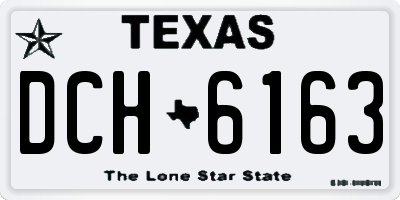 TX license plate DCH6163