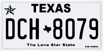 TX license plate DCH8079