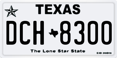 TX license plate DCH8300