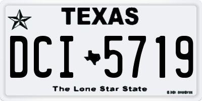 TX license plate DCI5719