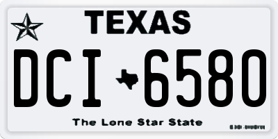 TX license plate DCI6580