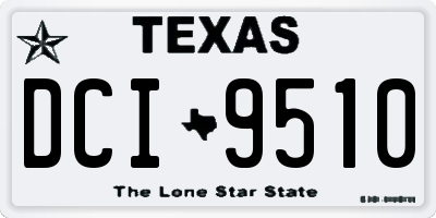 TX license plate DCI9510