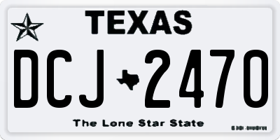 TX license plate DCJ2470