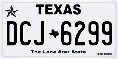 TX license plate DCJ6299