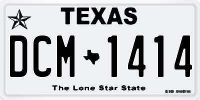TX license plate DCM1414