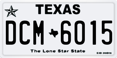 TX license plate DCM6015