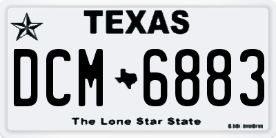 TX license plate DCM6883