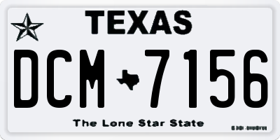 TX license plate DCM7156