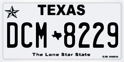 TX license plate DCM8229
