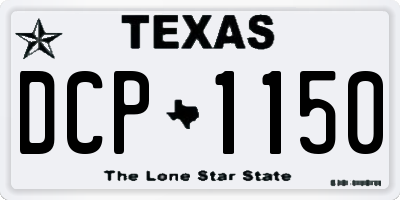 TX license plate DCP1150