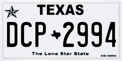 TX license plate DCP2994