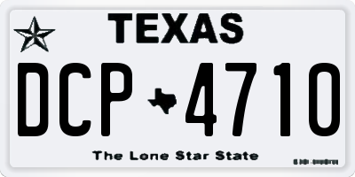 TX license plate DCP4710