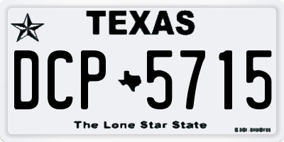 TX license plate DCP5715