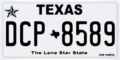 TX license plate DCP8589