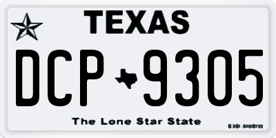 TX license plate DCP9305