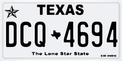 TX license plate DCQ4694