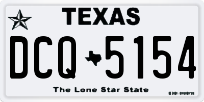TX license plate DCQ5154