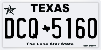 TX license plate DCQ5160
