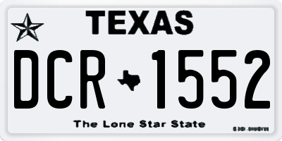 TX license plate DCR1552