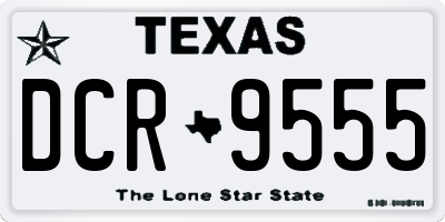 TX license plate DCR9555