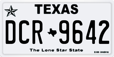 TX license plate DCR9642